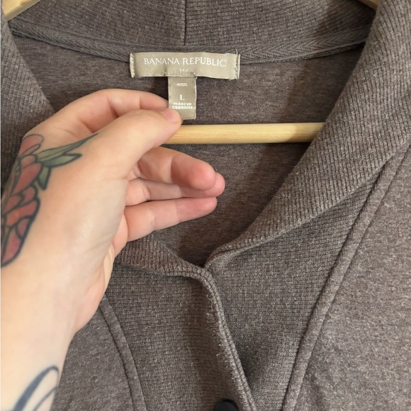 Banana Republic Taupe Shawl Collar Sweater - Picture 3 of 5